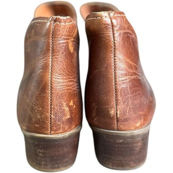 Steve Madden Austin Mid Ankle Leather Boots Size 9.5 Heel Western Cowboy Texas - Picture 4 of 7